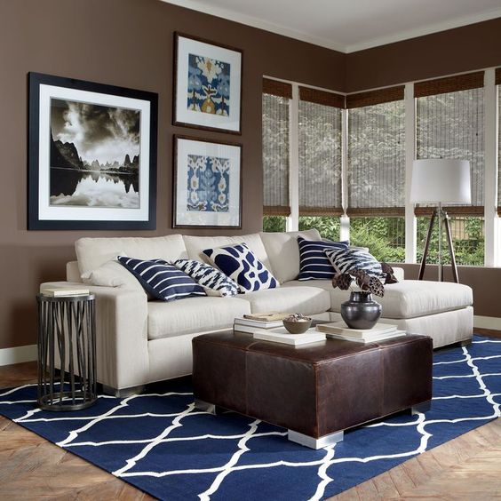 Brown And Blue Living Room Designs