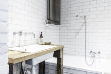 12 The second bathroom is industrial and rustic, it reminds of the mid-century decor