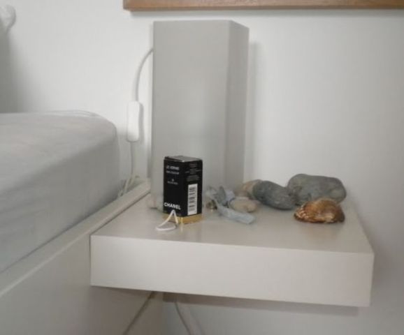 Lack nightstand to attach at the bedside