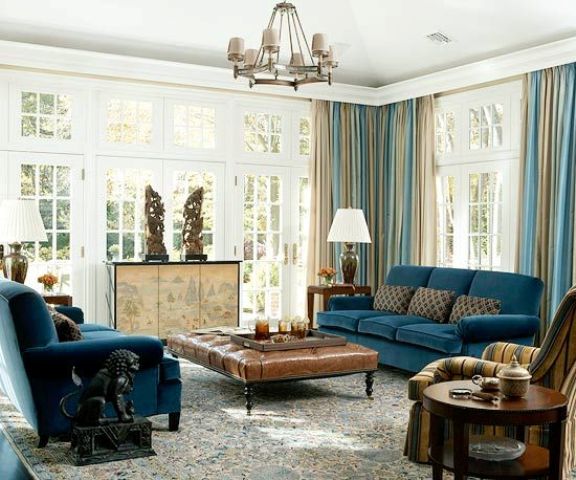 26 Cool Brown  And Blue  Living  Room  Designs  DigsDigs