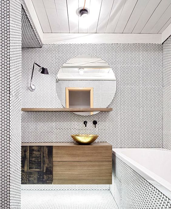 36 Trendy Penny Tiles Ideas For Bathrooms DigsDigs 36 Trendy Penny Tiles Ideas For Bathrooms DigsDigs