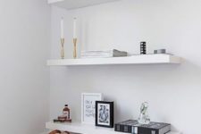 19 create a modern display of several Lack shelves