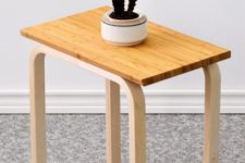20 change the top of Frosta stool for a square tabletop to use it as a side table or plant stand