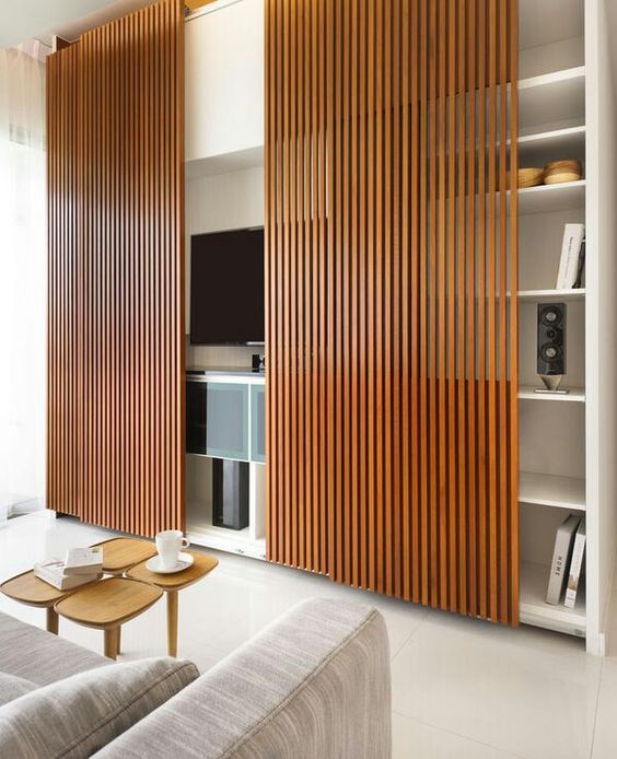 bamboo screens for hiding a TV unit