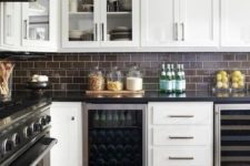 b&w kitchen