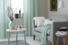 26 spring-inspired interior with mint and light grey splashes