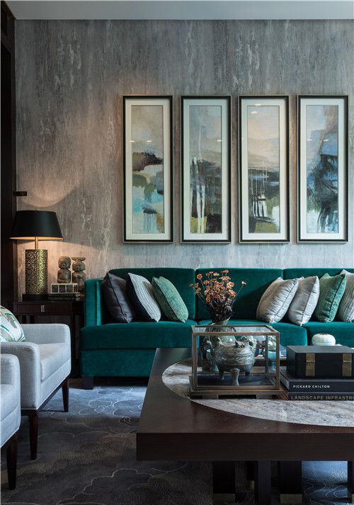 30 Green And Grey Living Room Décor Ideas - DigsDigs