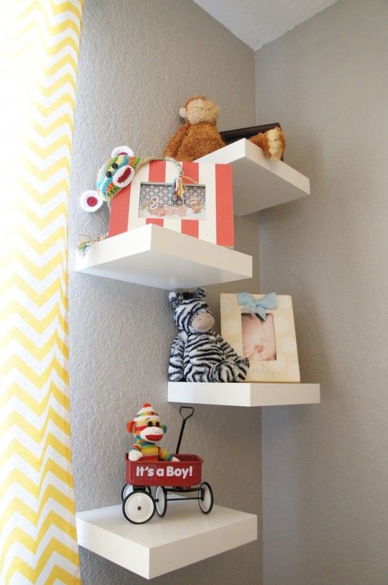 floating shelves for kids room