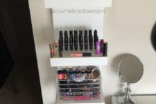 32 IKEA Lack shelves for storing makeup