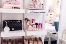 33 makeup and shoe storage for a girl’s room