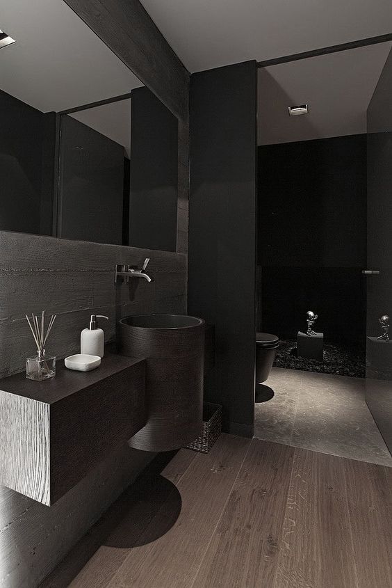 32 dark moody bathroom designs that impress - digsdigs