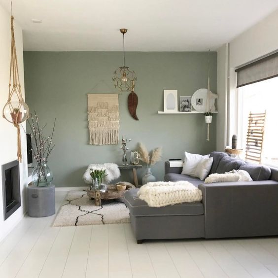 87 Green And Grey Living Room Decor Ideas - DigsDigs