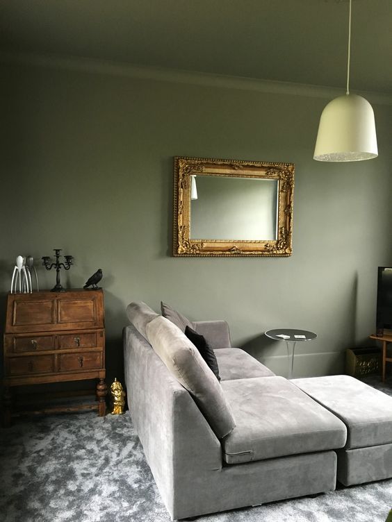 olive green lounge