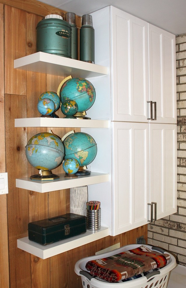 Thanks to its size, these floating shelves could occupy awkward corners. (The Cavender Diary)