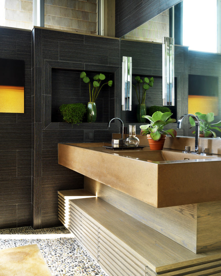41 Peaceful Japanese-Inspired Bathroom Décor Ideas - DigsDigs