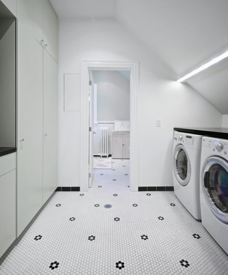Trendy Penny Tiles Ideas For Bathrooms, Black And White Penny Tile Bathroom Floor