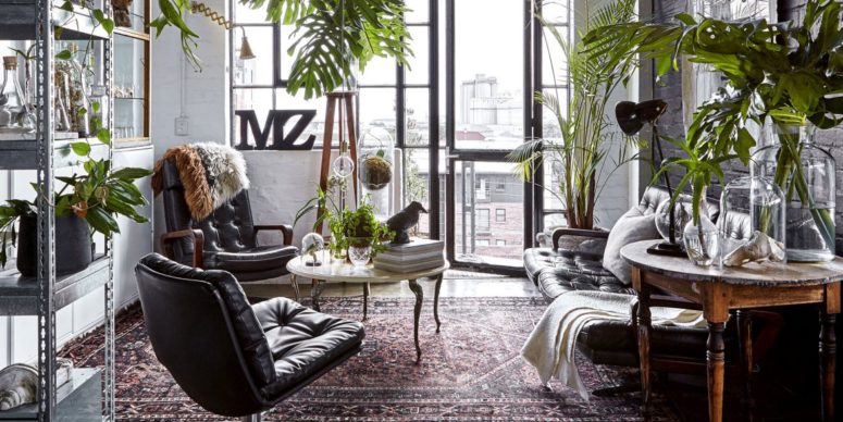 Masculine Industrial Loft With A Touch Of Gothic
