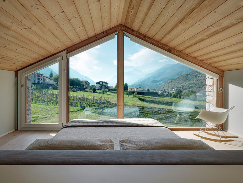bedroom with a view Look at this picturesque landscape, and the large window fills the bedroom with light