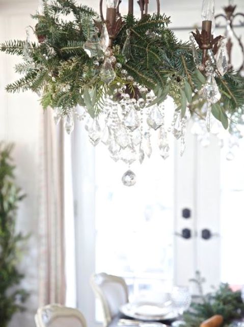 thumbnail interactive-video image 1 of 6.25" Glitter Shimmer Crystal Chandelier Christmas Ornament – Clear/Silver, Hanging Decor 1 of 6