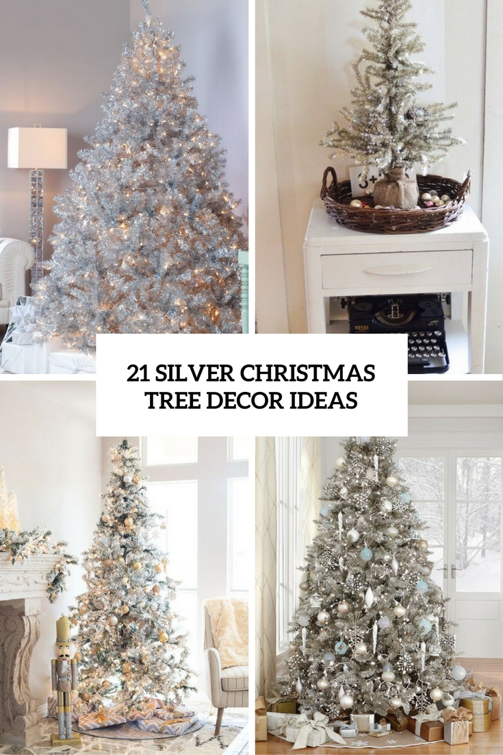 silver christmas tree decor ideas cover