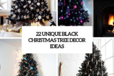22 black christmas tree decor ideas cover