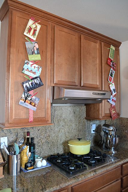 fabric strips can be hung anywhere including your kitchen