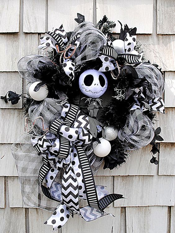 Nightmare before Christmas deco mesh wreath