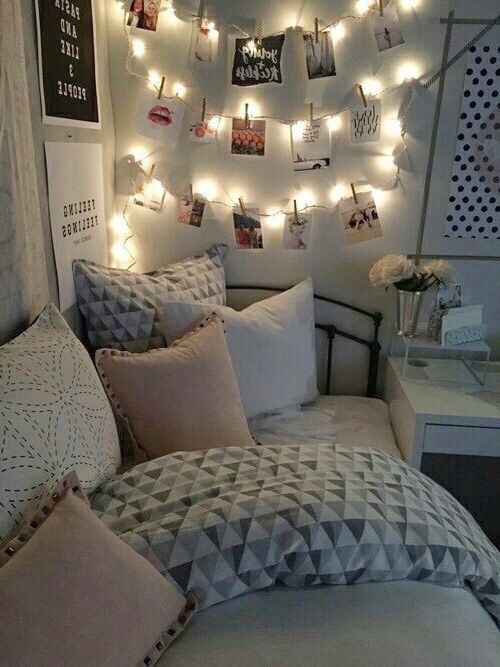 light garlands with holiday cards