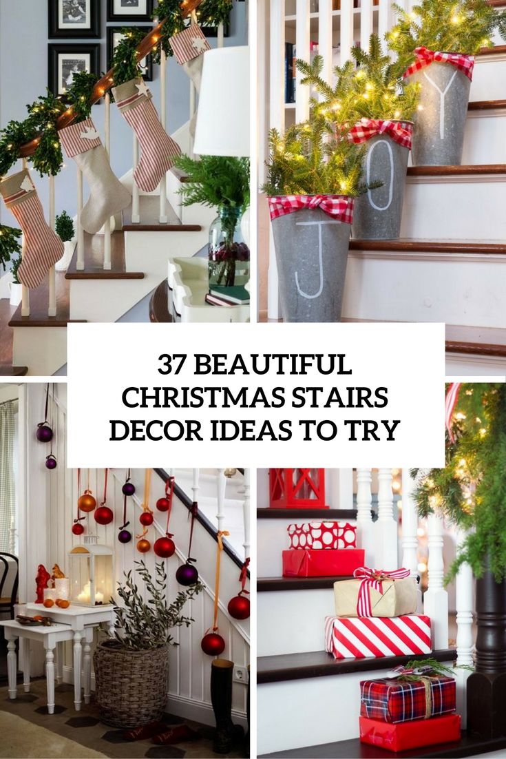 beautiful christmas stairs decor ideas to try cover