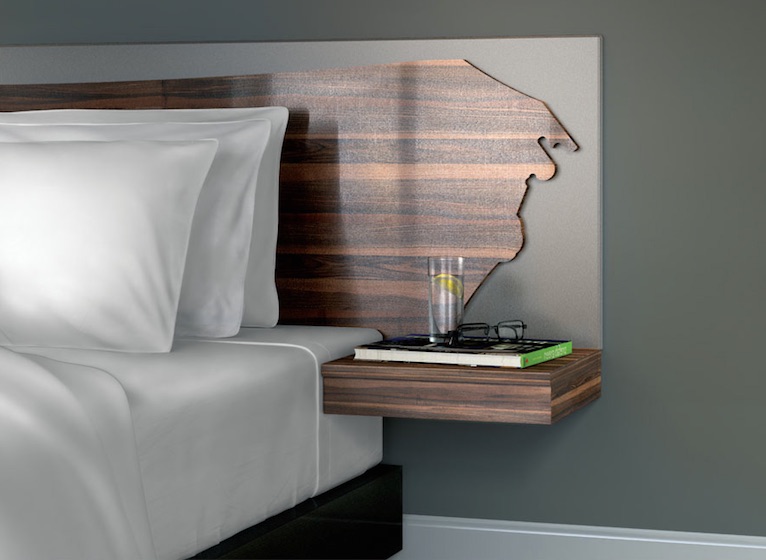 live edge headboard The focal point of the collection is a live-edge headboard, and the rest of the items can complete the look