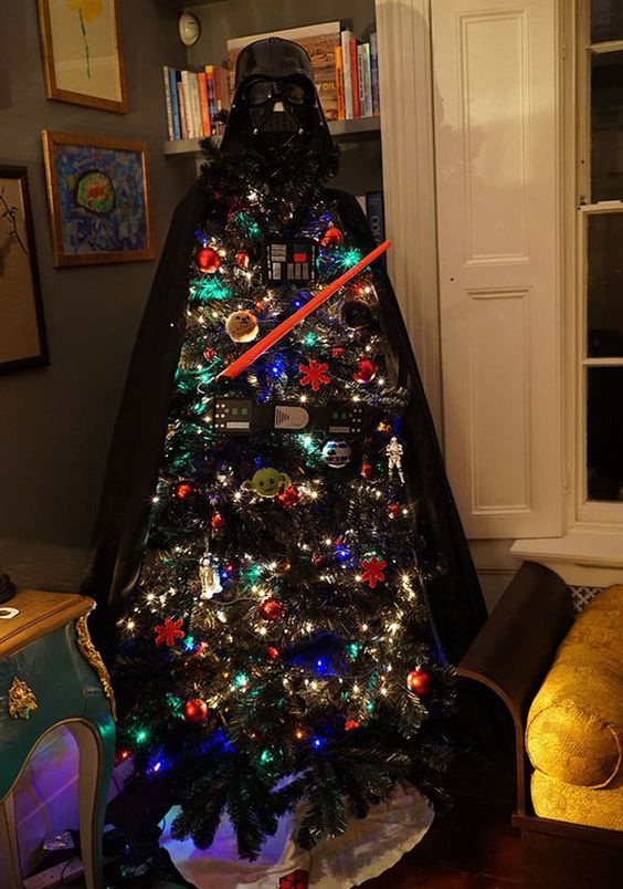 unique Darth Vader Christmas tree is a fresh take on a traditional one