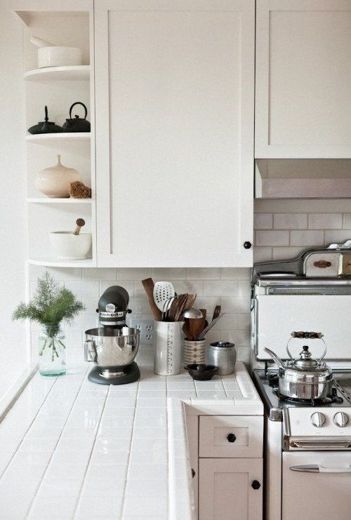 Hot Décor Trend: 24 Tile Kitchen Countertops - DigsDigs