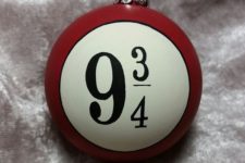 18 Harry Potter inspired ornament with a platform number