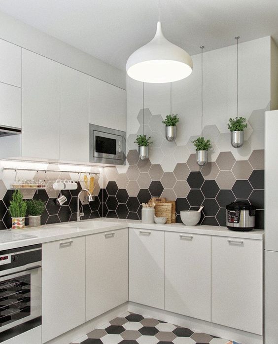 45 EyeCatchy Hexagon Tile Ideas For Kitchens DigsDigs