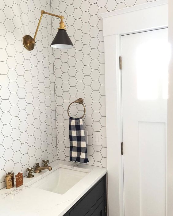 39 Stylish Hexagon  Tiles  Ideas  For Bathrooms  DigsDigs