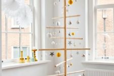 26 wooden stick tree with various ornaments looks unique