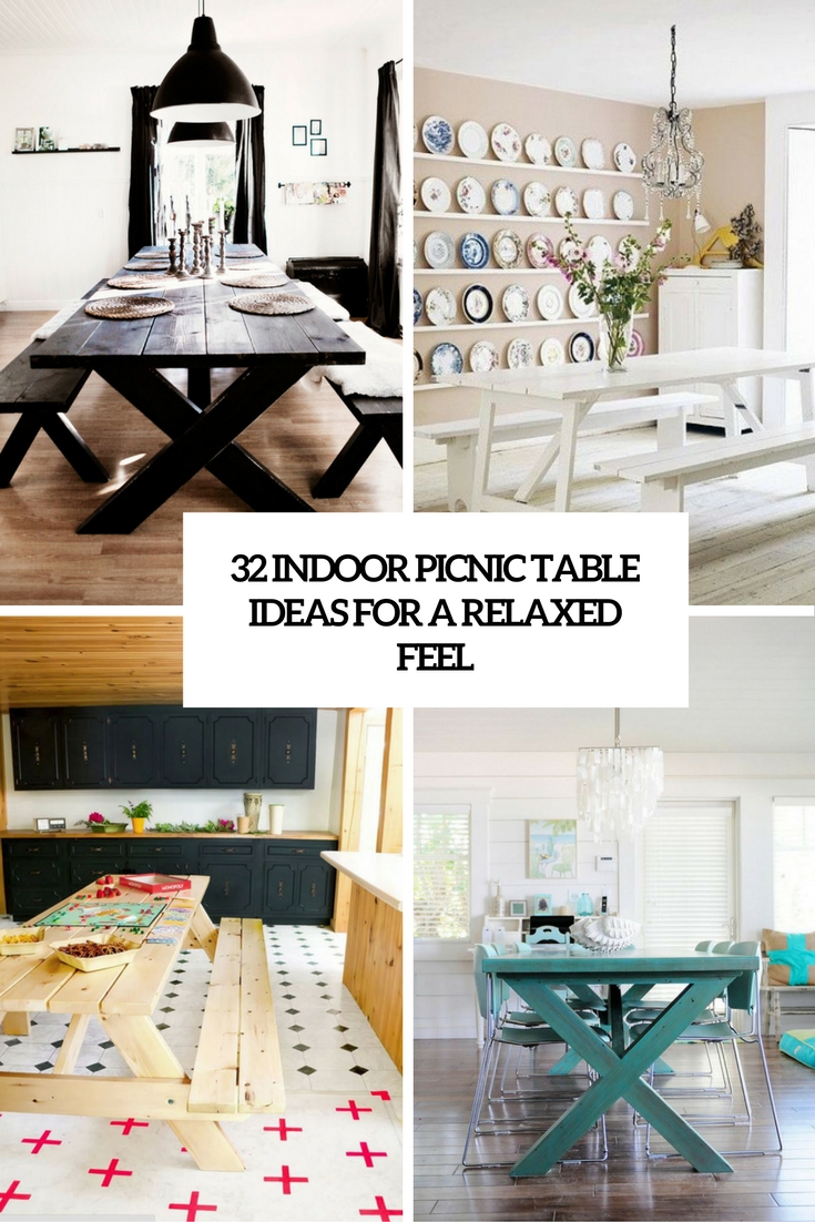 indoor picnic table ideas for a relaxed feel cover