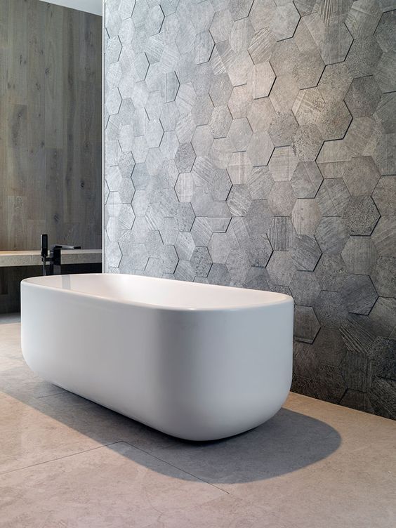 39 Stylish Hexagon Tiles Ideas For Bathrooms DigsDigs