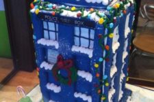 42 Christmas-themed Tardis gingerbread house