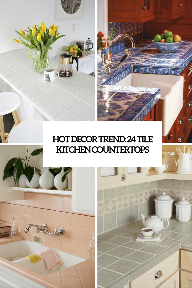 Tile Kitchen Countertops, How To Cover Up Old Tile Countertops