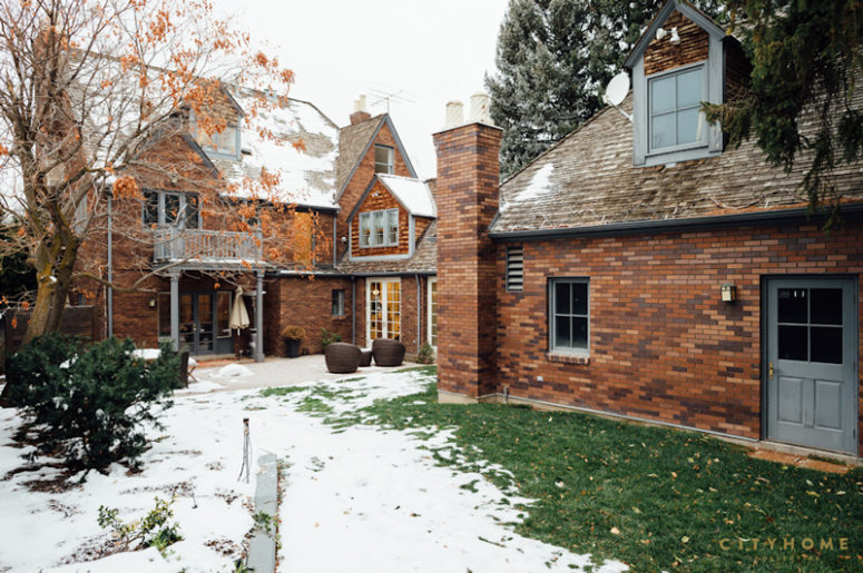 Tudor Outside And Colorful Modern Inside House