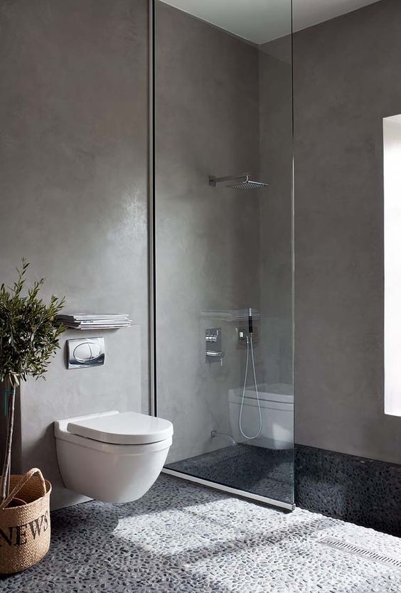 36 Modern And Chic Concrete Home Décor Ideas Digsdigs Concrete Bathroom Walls Are A Trendy And Practical Solution