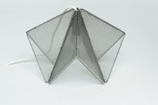 05 Kanaami origami lamp includes a steel structure and mesh that recreates the basic folds of origami