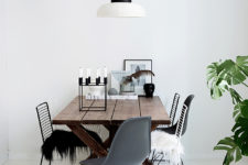 rustic dining area