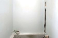 08 a square soak concrete bathtub for your home spa