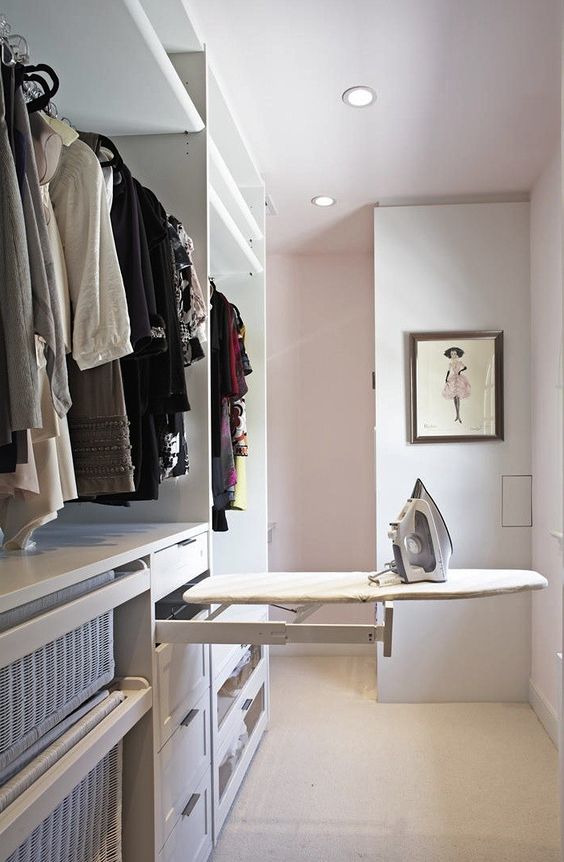 space-saving ironing board idea in one of your drawers