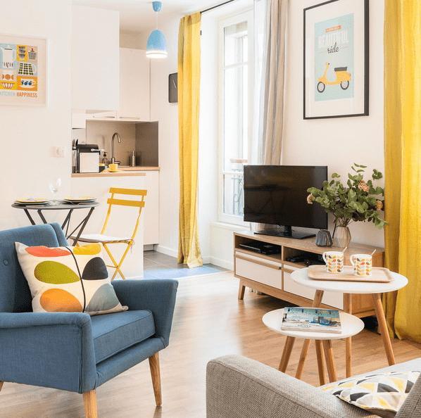 try various unusual angles for decor, and separating won't look boring