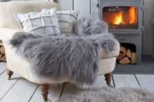 15 faux fur chair cover and rug are a must for this winter