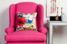 15 make your home office bold with just one pink upholstered chair
