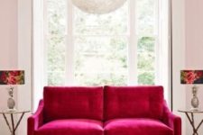 17 chic soft hot pink sofa will make a statement in a white or just neutral room